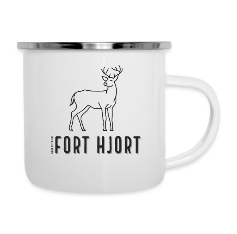 Emaljekopp med friluftsliv motiver