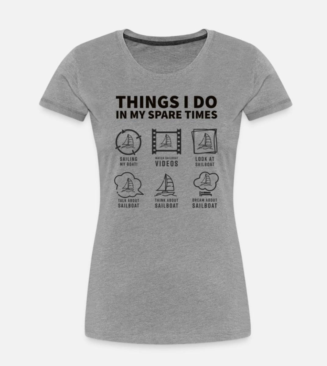 Sparetime Sailing T-Shirts 1 Dame