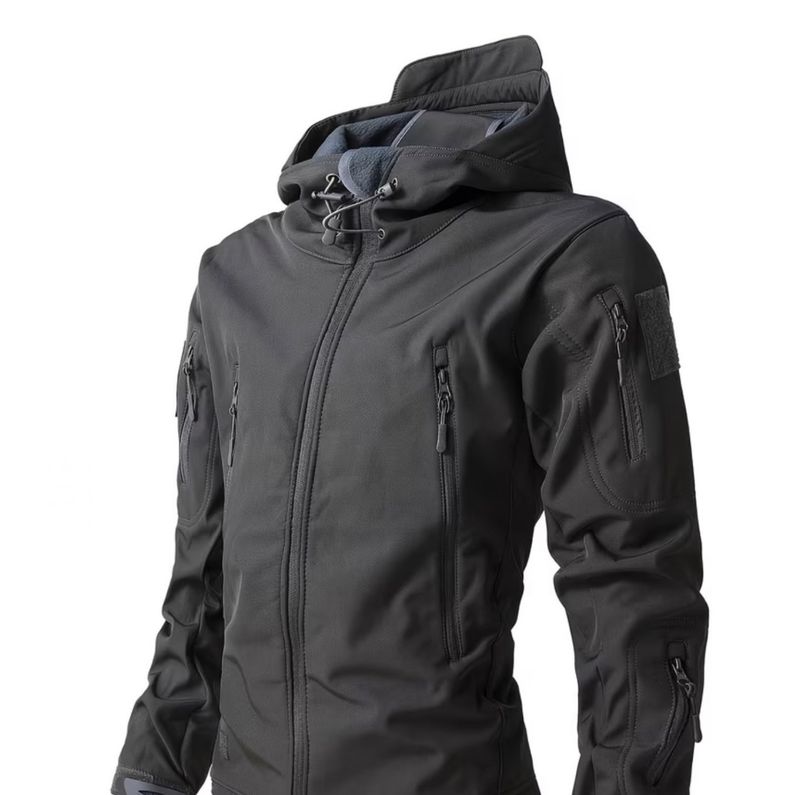 Taktisk Softshell jakke - mørk grå