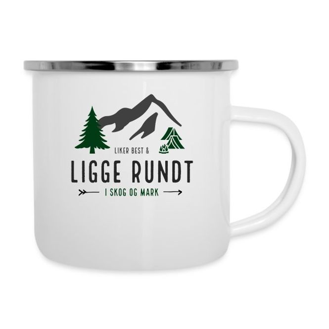 Hovedbilde Emaljekopp med friluftsliv motiver